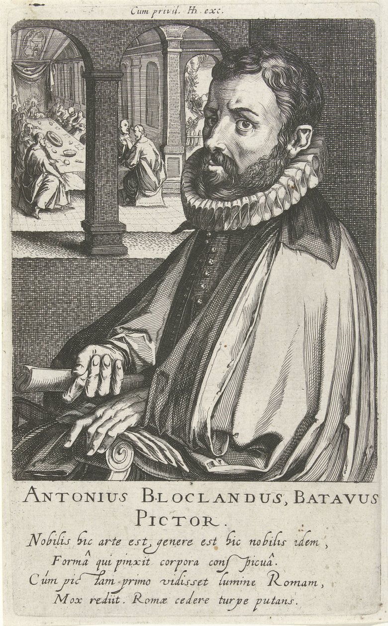 Portret van Anthonie Blocklandt door Simon Frisius