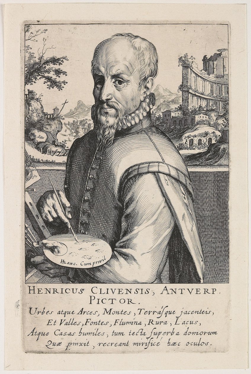Portret van Hendrik van Cleef door Simon Frisius