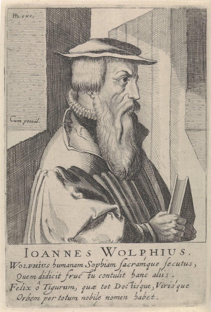 Portret van Johann Wolf door Simon Frisius