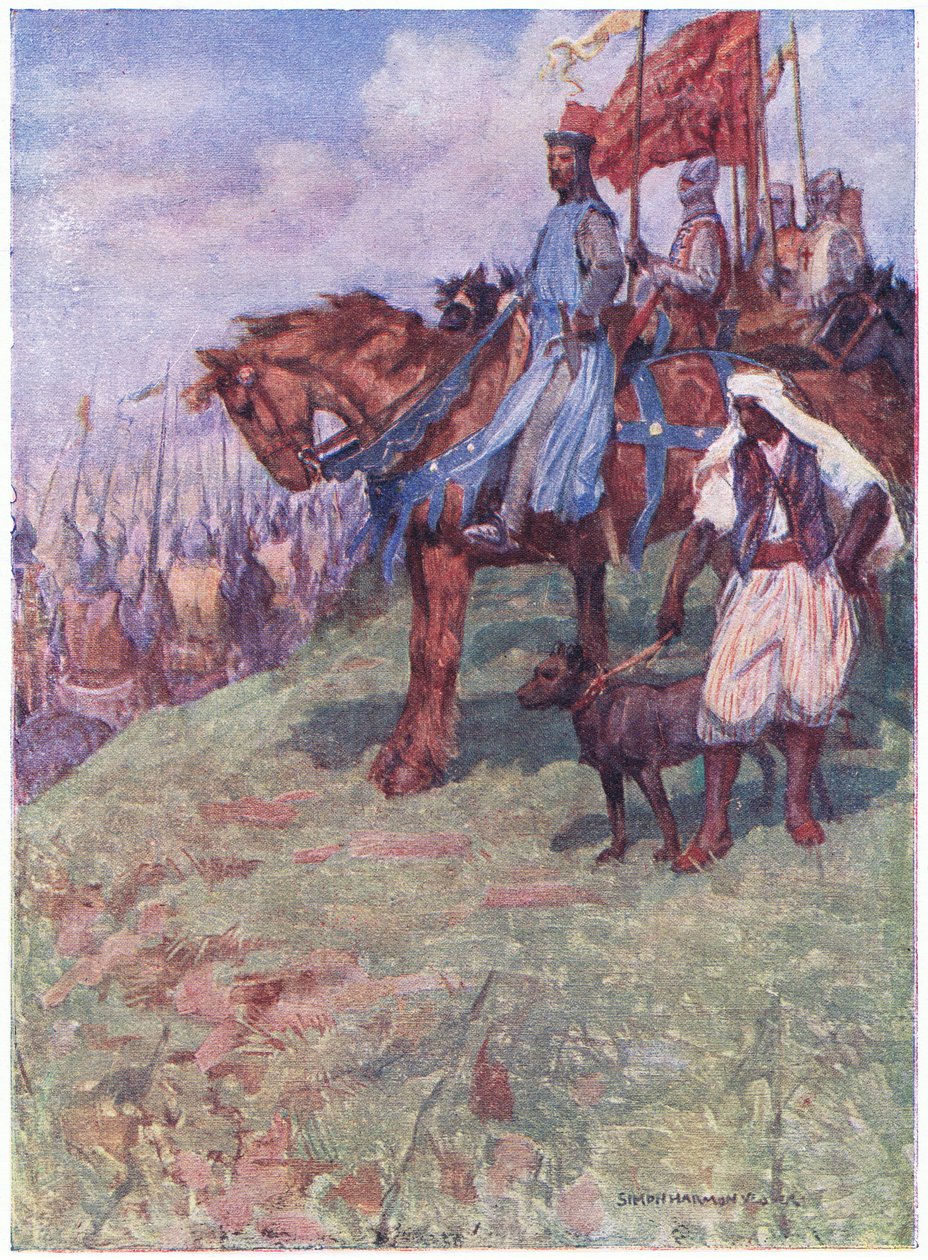 De goede koning zat te paard halverwege de berg door Simon Harmon Vedder