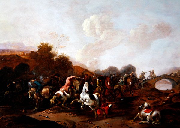 Een Schermutseling tussen Turken en Christenen door Simon Johannes van Douw