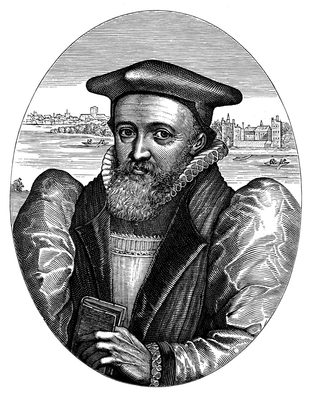 George Abbott 1562-1633, Engelse geestelijke en aartsbisschop van Canterbury, 17e eeuw door Simon Pass