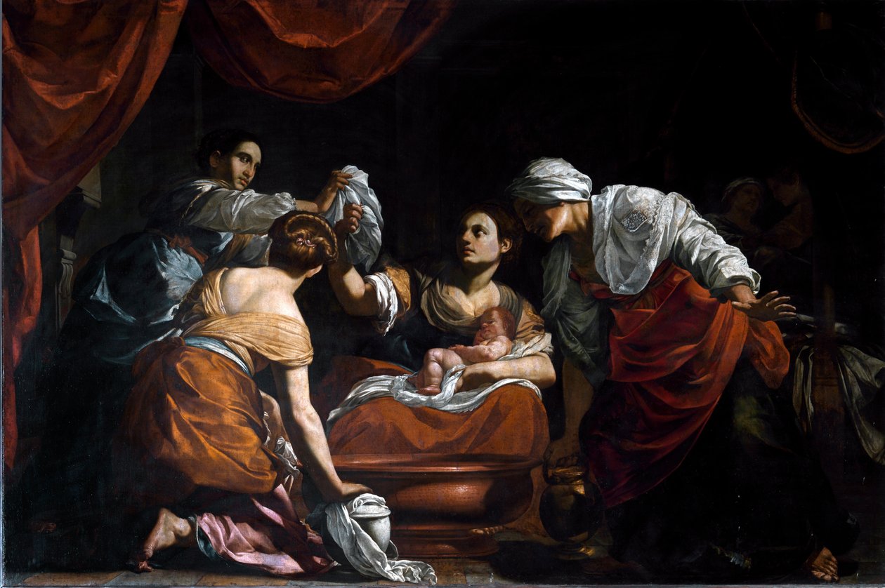 De geboorte van de Maagd door Simon Vouet