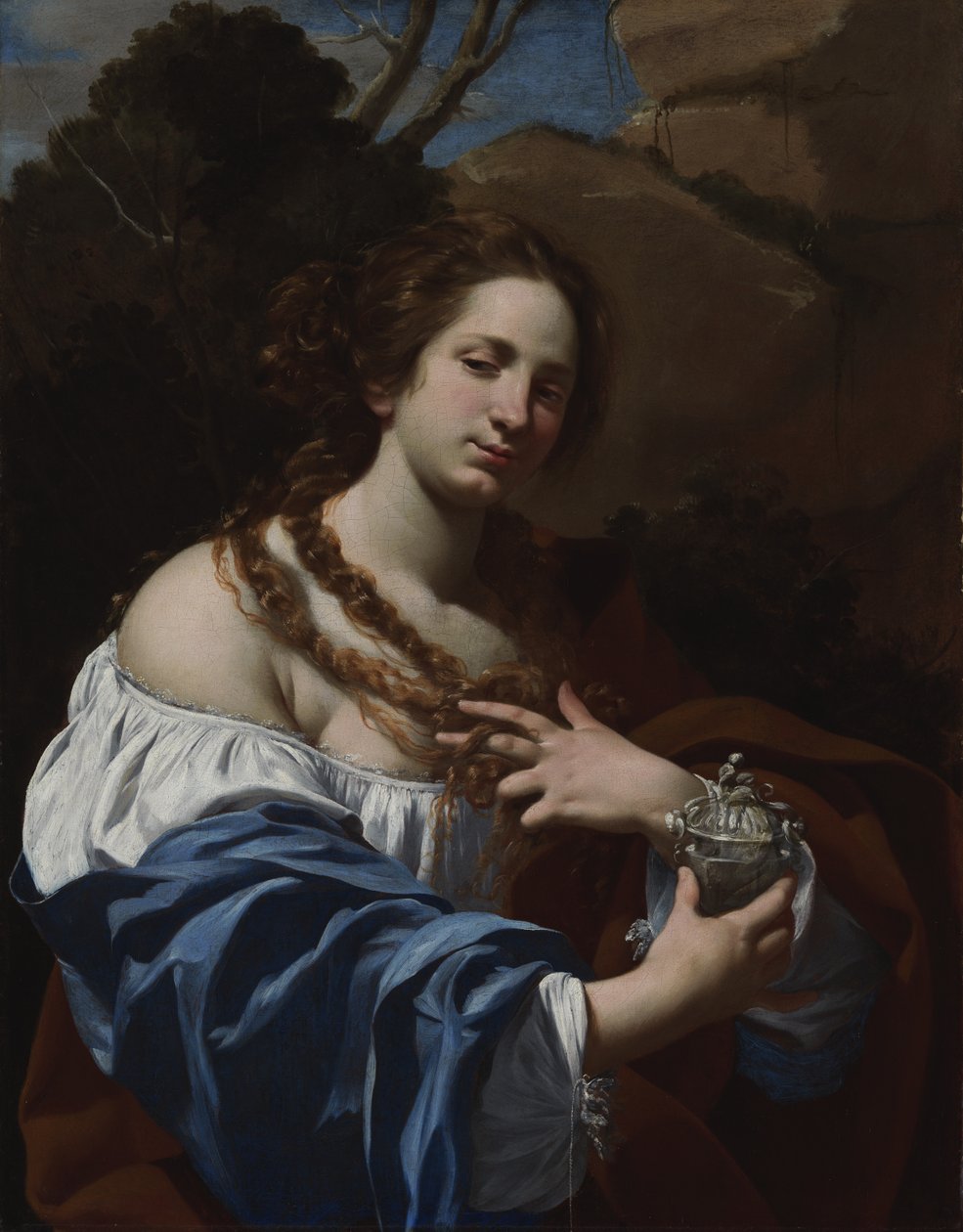 Virginia da Vezzo, de vrouw van de kunstenaar, als Magdalena door Simon Vouet