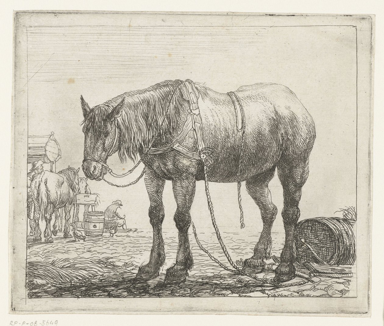 Rustend werkpaard door Simon de Vlieger