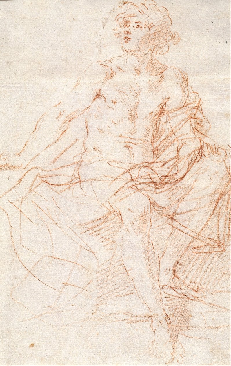 Studie voor de Figuur van Johannes de Doper door Simone Cantarini