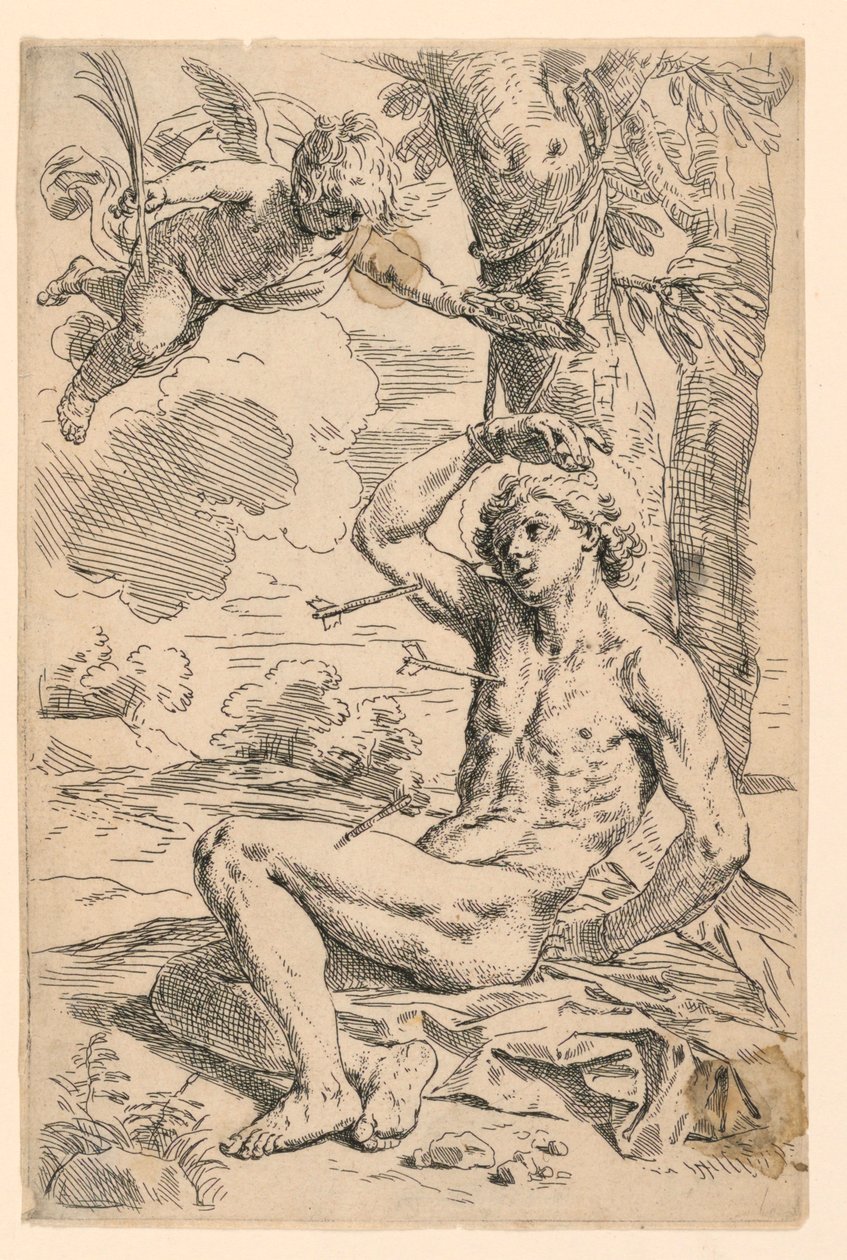 Sint Sebastiaan door Simone Cantarini