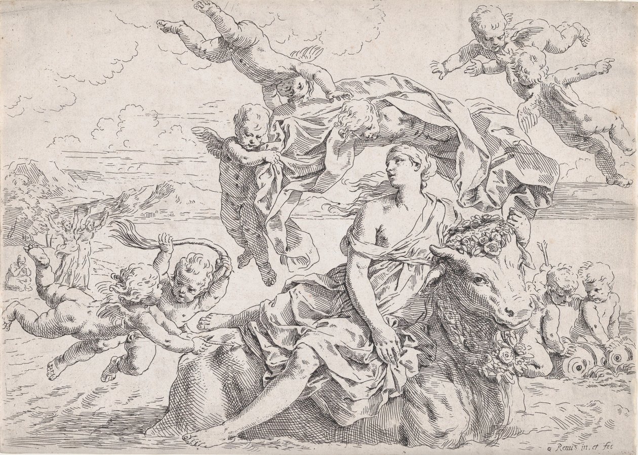 De Verkrachting van Europa, naar Reni, ca. 1636 door Simone Cantarini