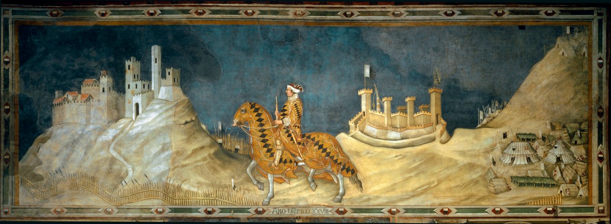 Guidoriccio da Fogliano door Simone Martini