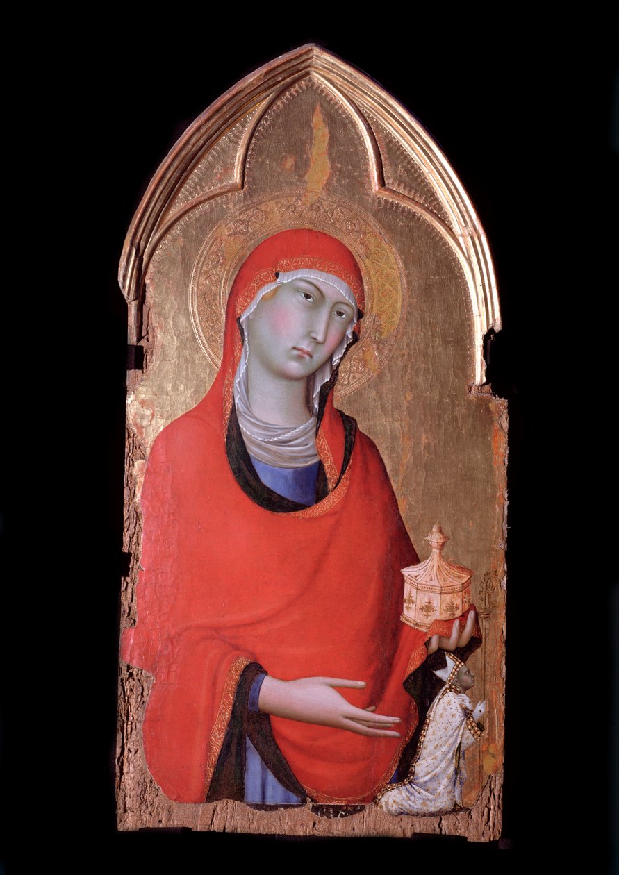 Orvieto polyptiek, Maria Magdalena en de schenker door Simone Martini
