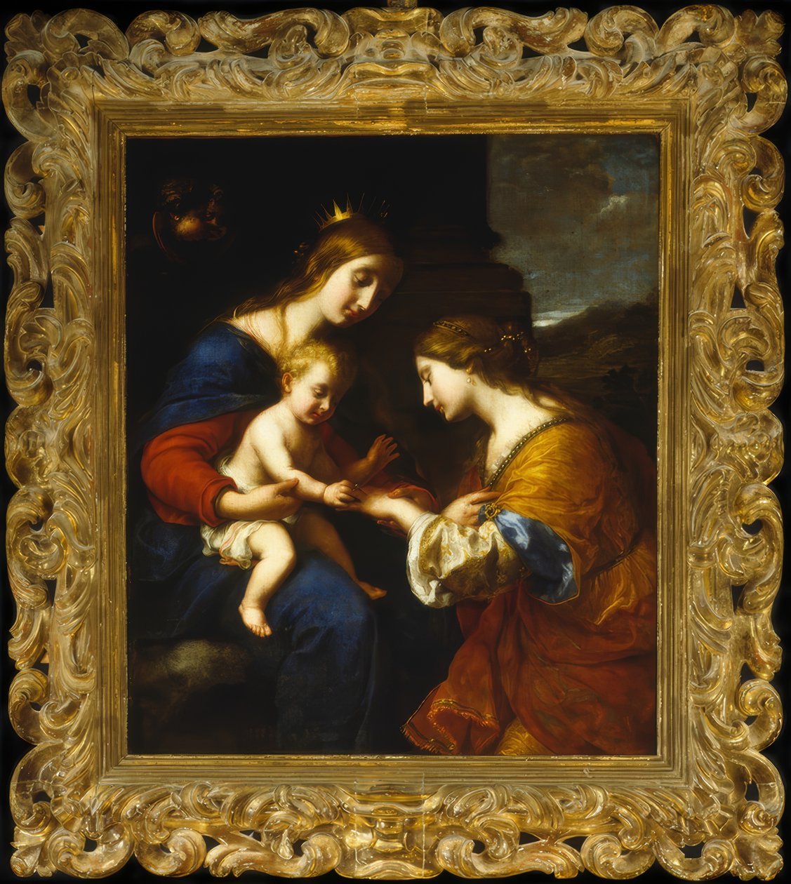 De Mystieke Huwelijk van de Heilige Catharina door Simone Pignoni
