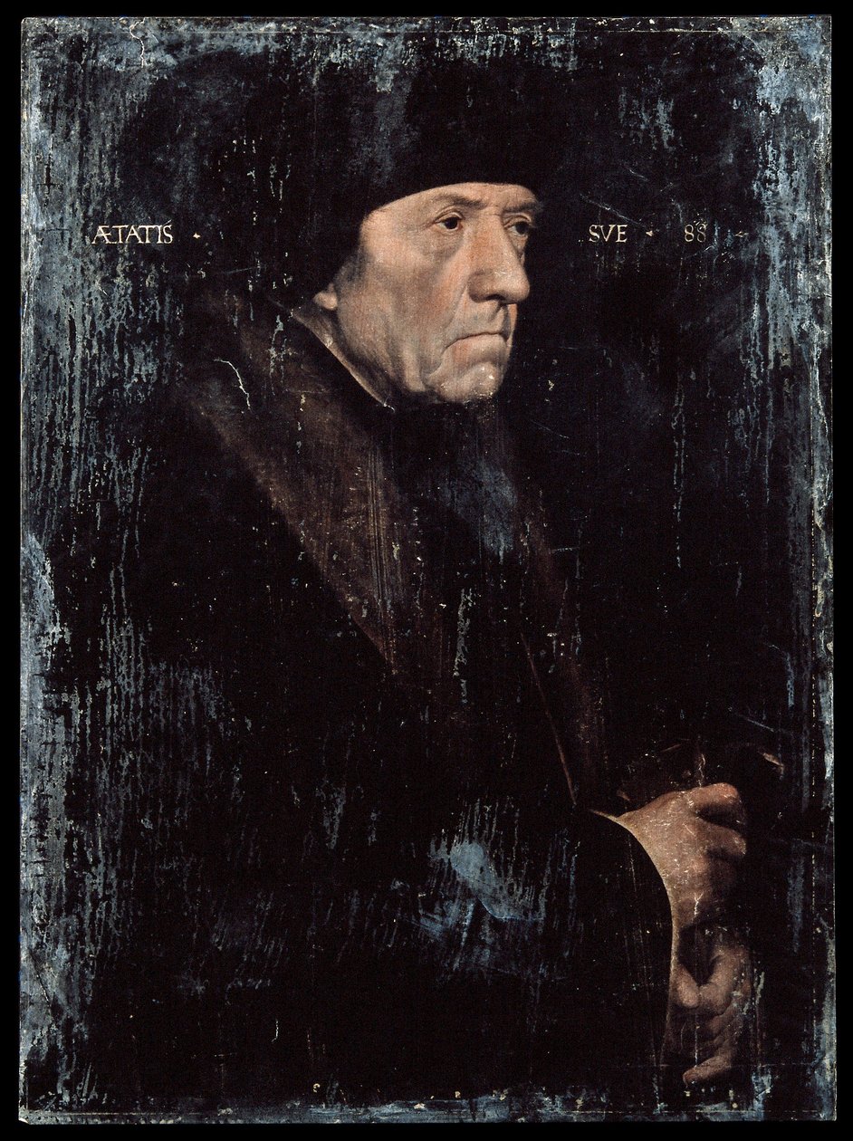 Sir John Chambers. Kleurenreproductie van schilderij door H. Holbein. Iconografische Collecties door Sir John chambers