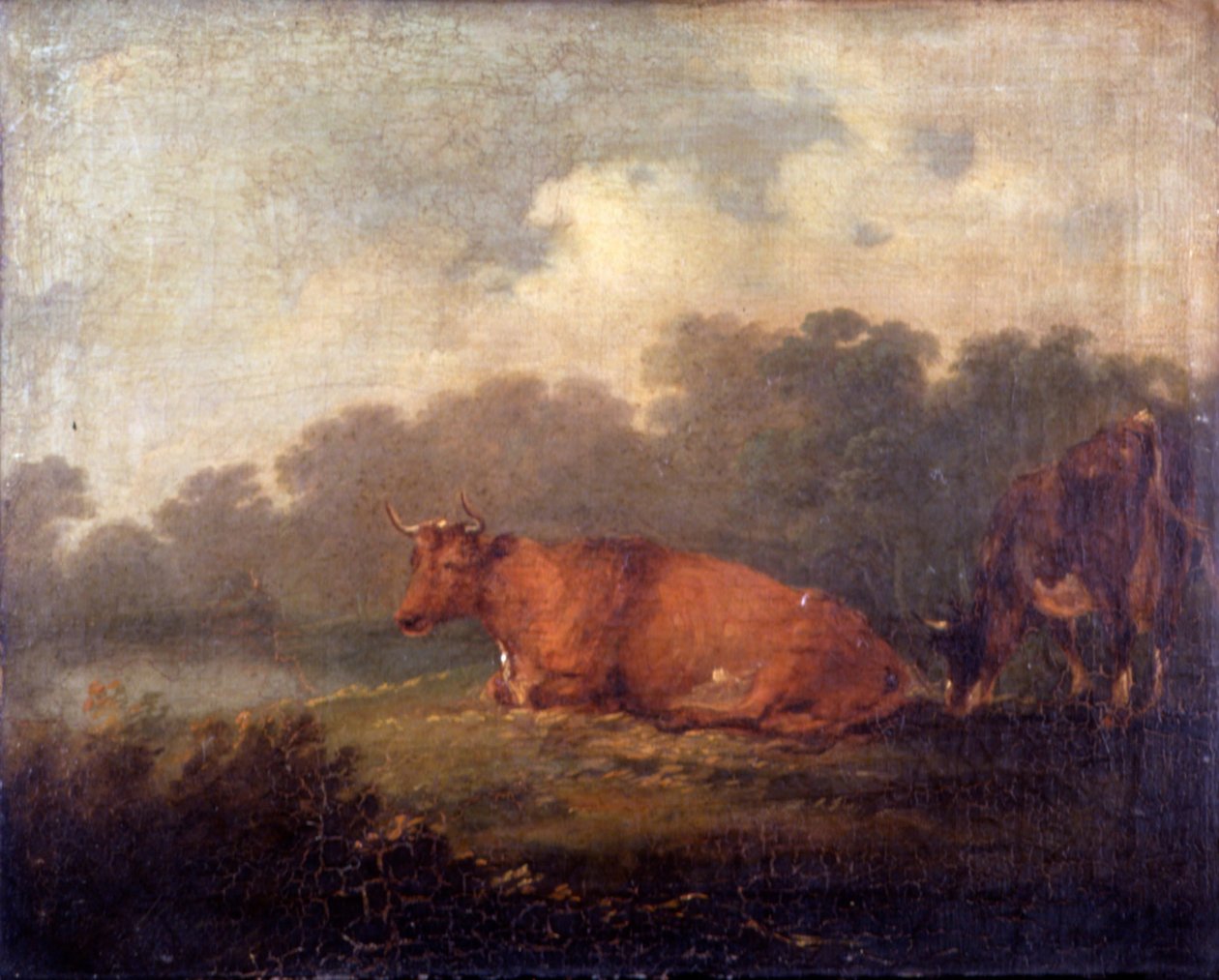 Landschap met vee door Sir Peter Francis Bourgeois