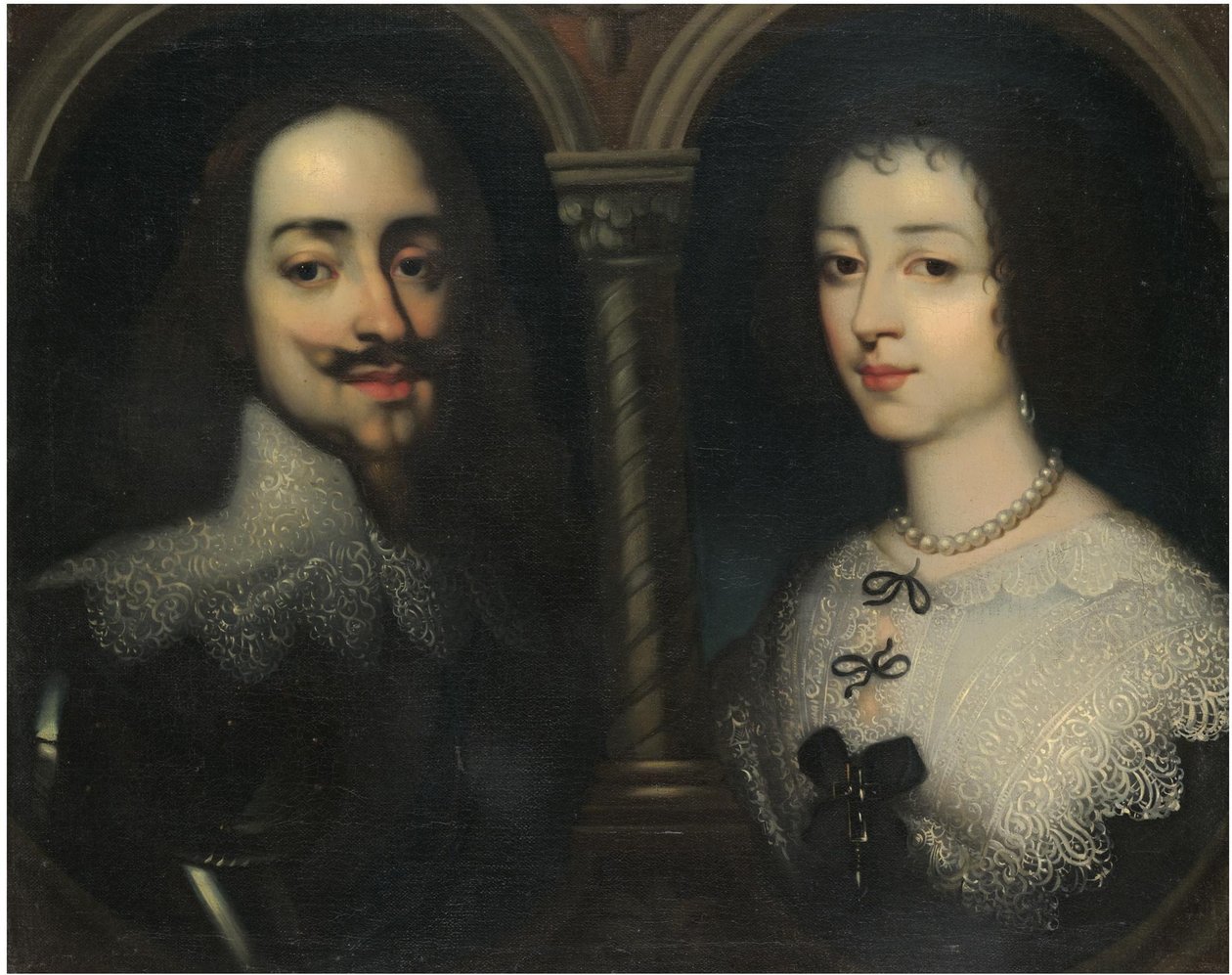 Dubbelportret van Koning Karel I en Koningin Henrietta Maria door Sir Anthony van, Dyck