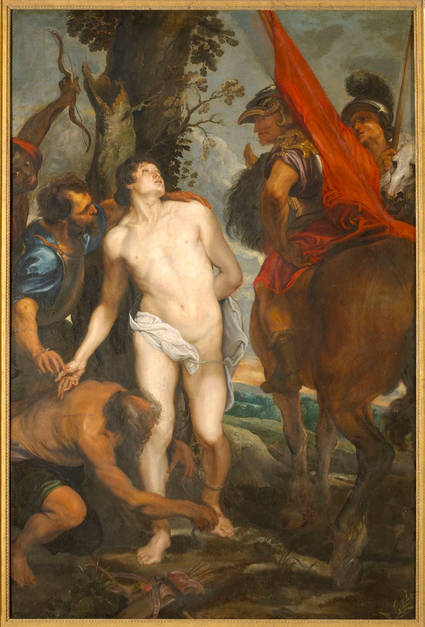 Sint-Sebastiaan Gebonden voor Martelaarschap, c. 1620 door Sir Anthony van Dyck