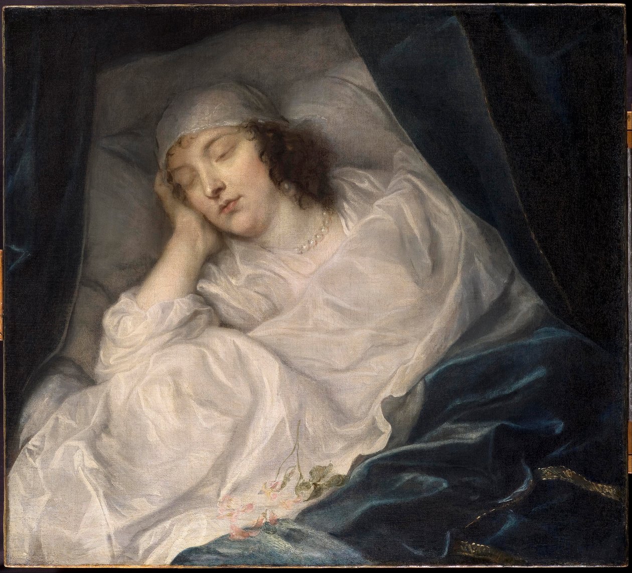 Venetia, Lady Digby, op haar sterfbed door Sir Anthony van Dyck