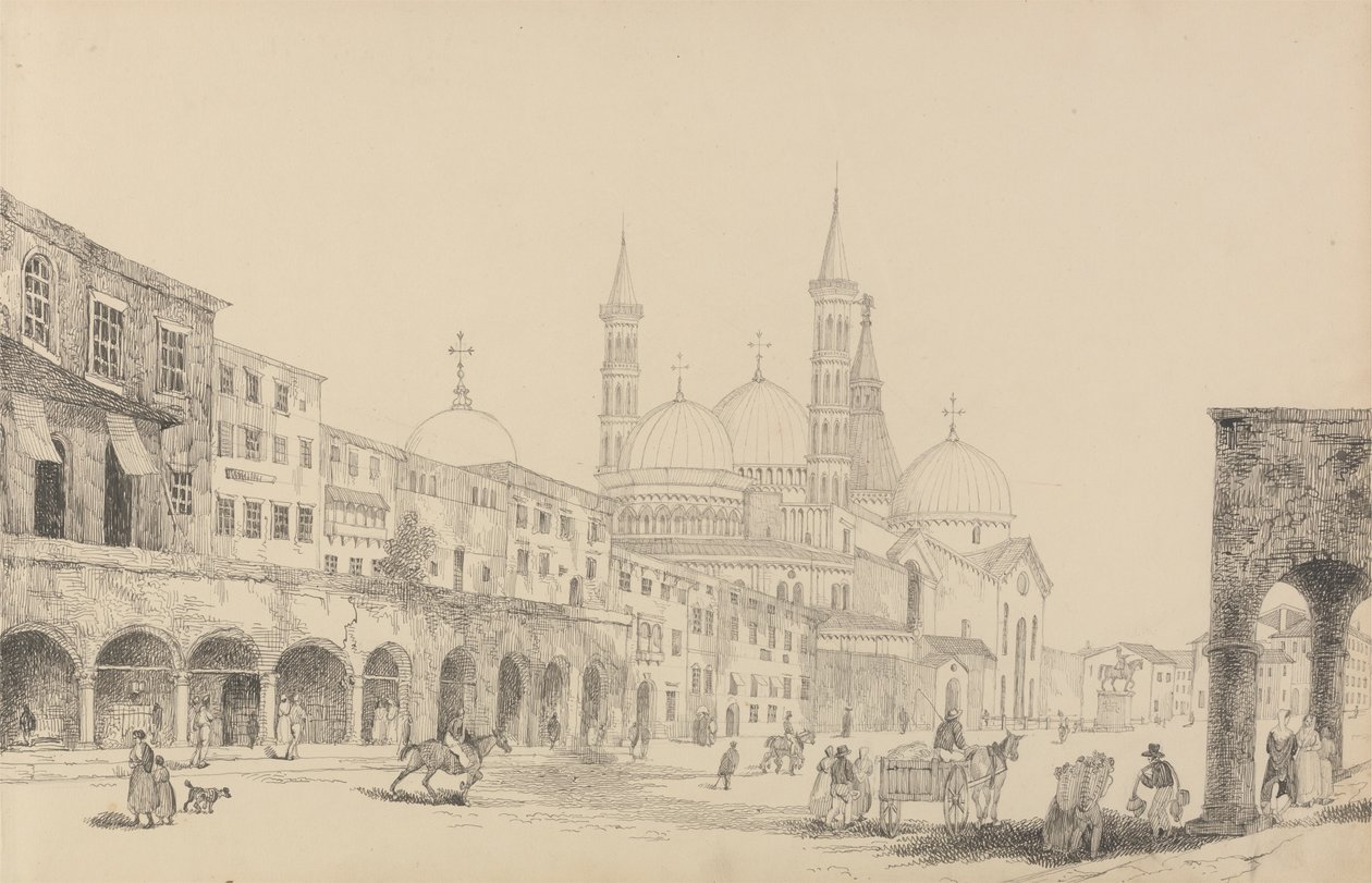 Album van 30 Zichten in Tirol en Italië: Kerk van Sint Antonio - Padua 3.r Nov.r 1840 door Sir Charles D