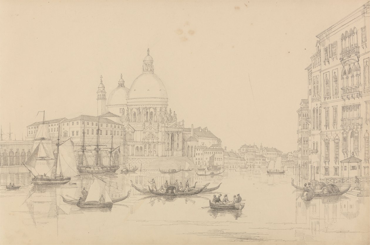 Album van 30 Uitzichten in Tirol en Italië: De Kerk van St. Maria della Salute 10 Nov. 1840 door Sir Charles D