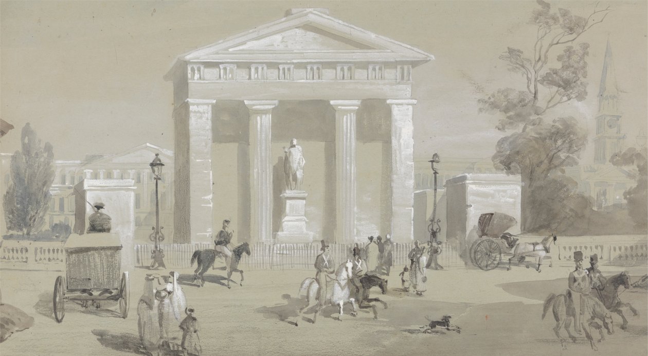 Standbeeld van de Markies van Hastings in Tank Square - Calcutta door Sir Charles D