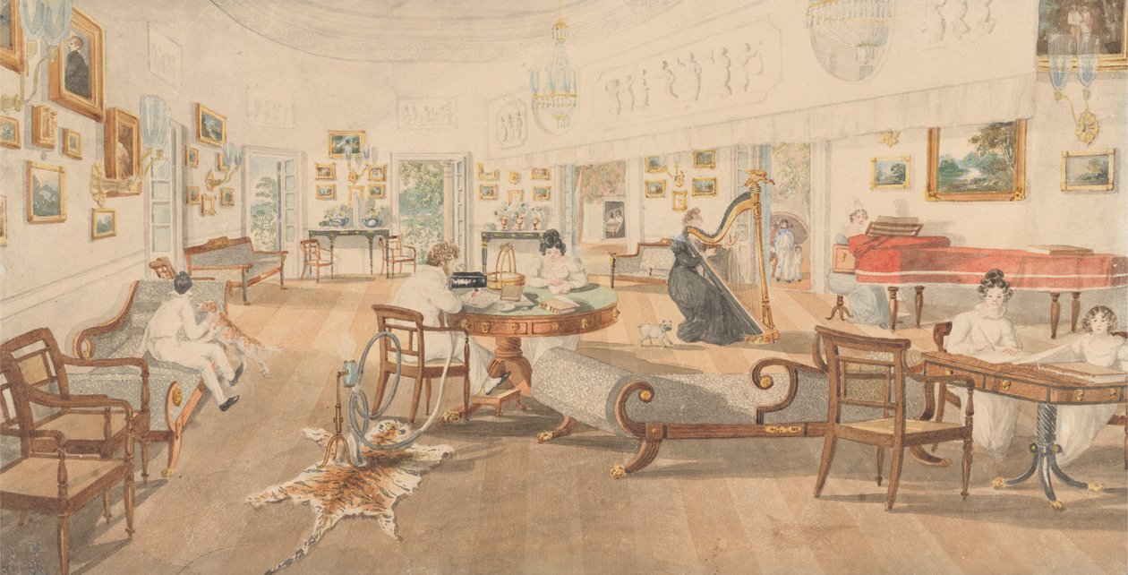 De zomer kamer in het huis van de kunstenaar in Patna door Sir Charles D