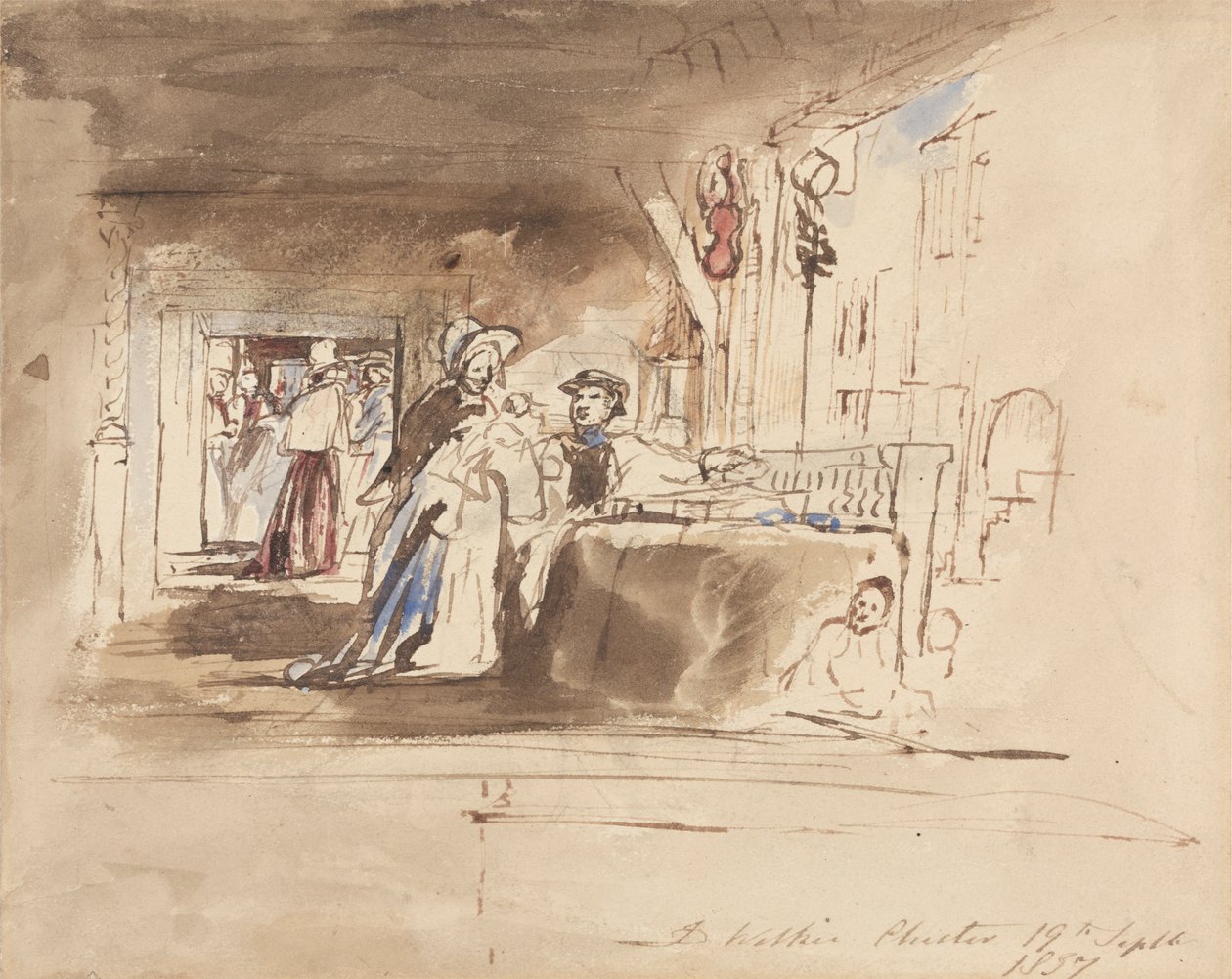 Winkelen in de rijen, Chester door Sir David Wilkie
