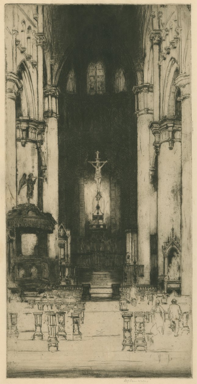 Notre Dame, Dinant [Belgische Set: Nr. 8] door Sir David Young Cameron