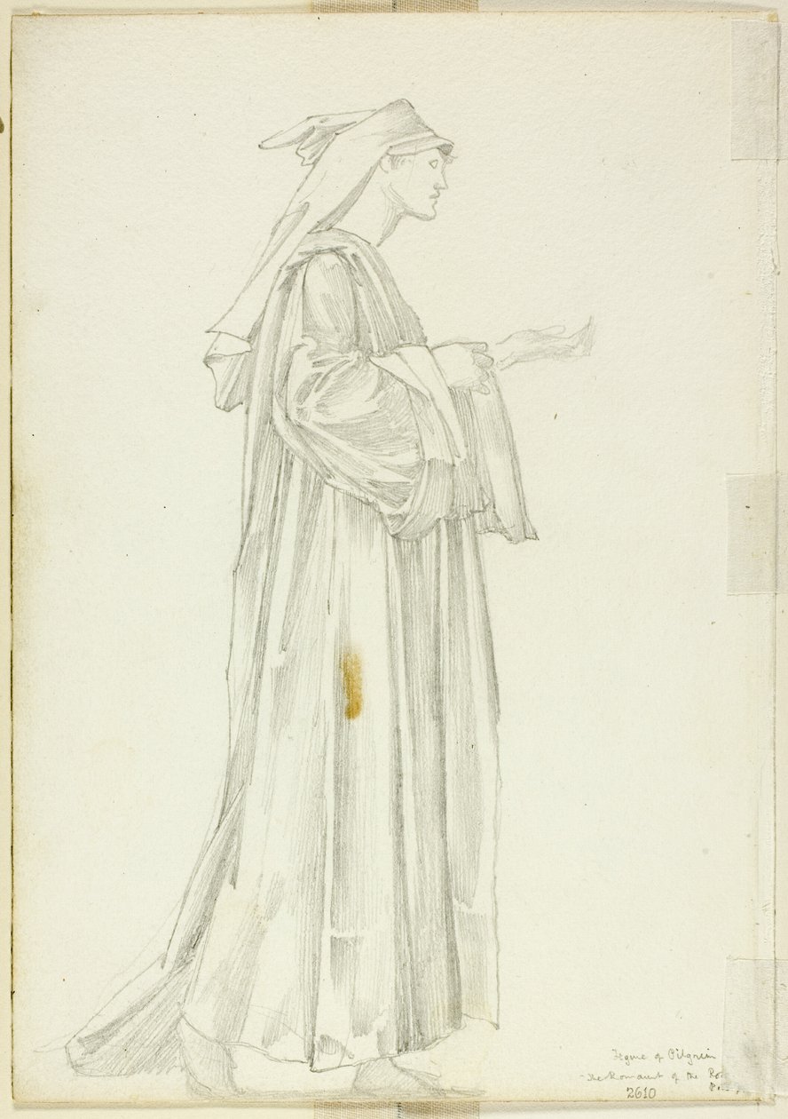 Studie van Pelgrim voor Romaunt van de Roos door Sir Edward Burne Jones