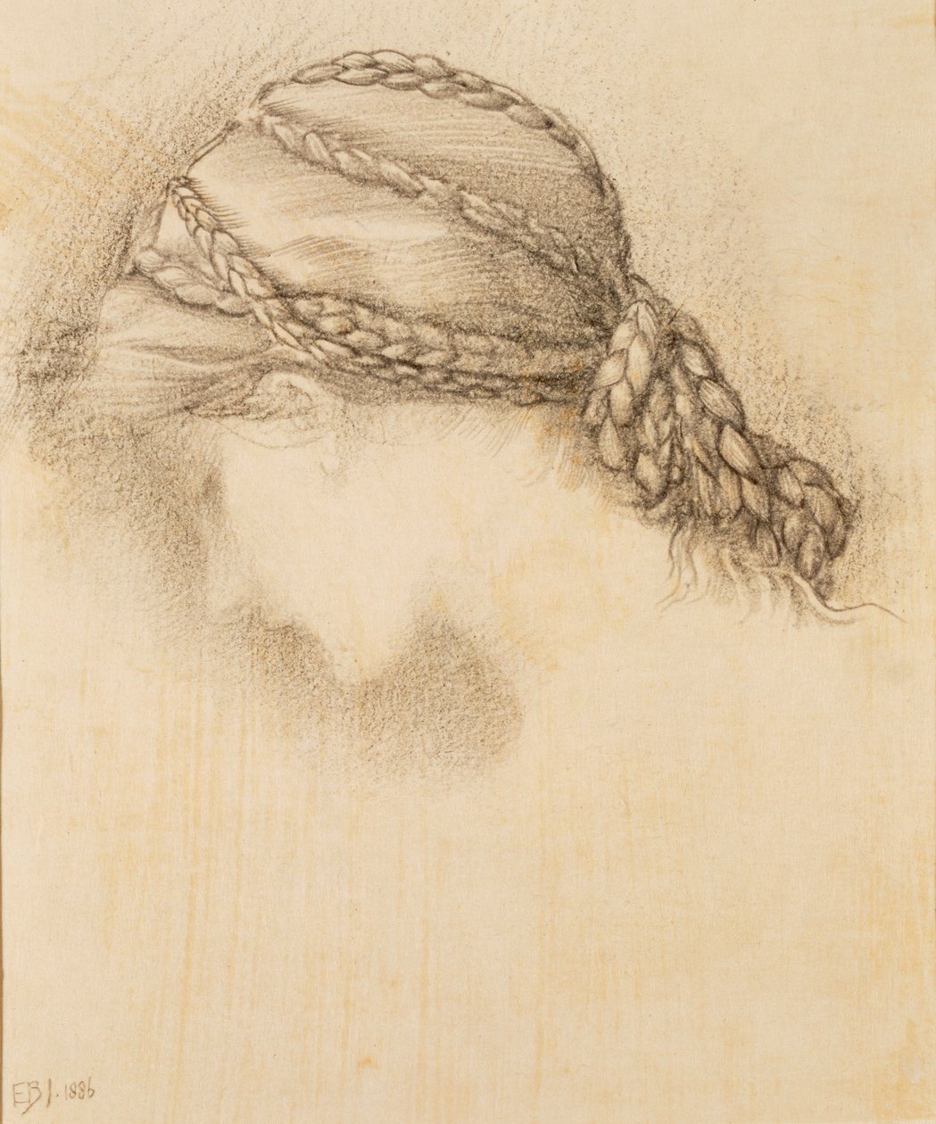 Vrouwenhoofd (detail) uit een schetsboek, 1886 door Sir Edward Burne Jones