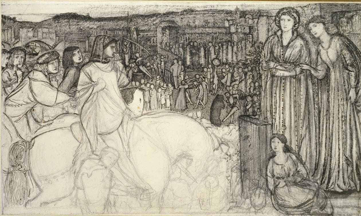 Gualdrada Donati Presenteert Haar Dochter aan Buondelmente door Sir Edward Coley Burne Jones