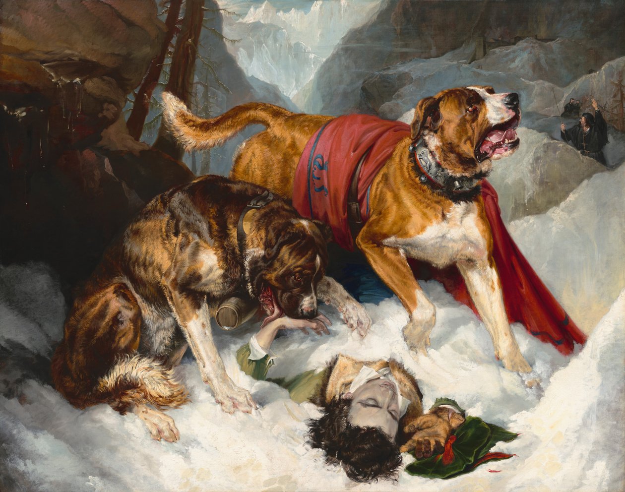 Alpenmastiffs Reanimeren een Verontruste Reiziger door Sir Edwin Landseer