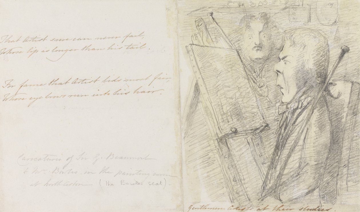 Heren Kunstenaars aan hun Studies door Sir George Howland Beaumont seventh Baronet