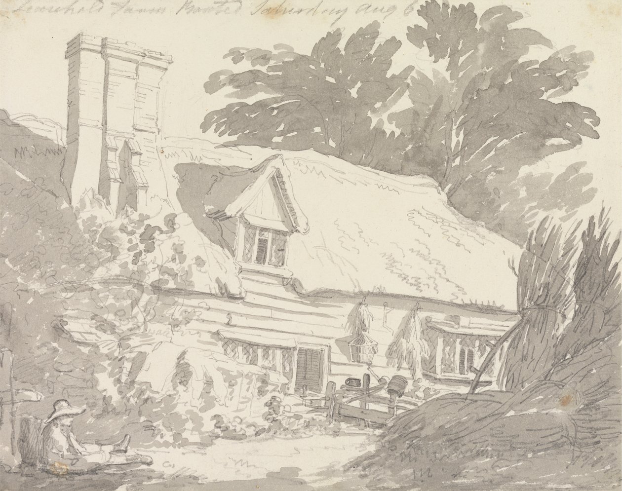 Pachtboerderij Boxted door Sir George Howland Beaumont seventh Baronet