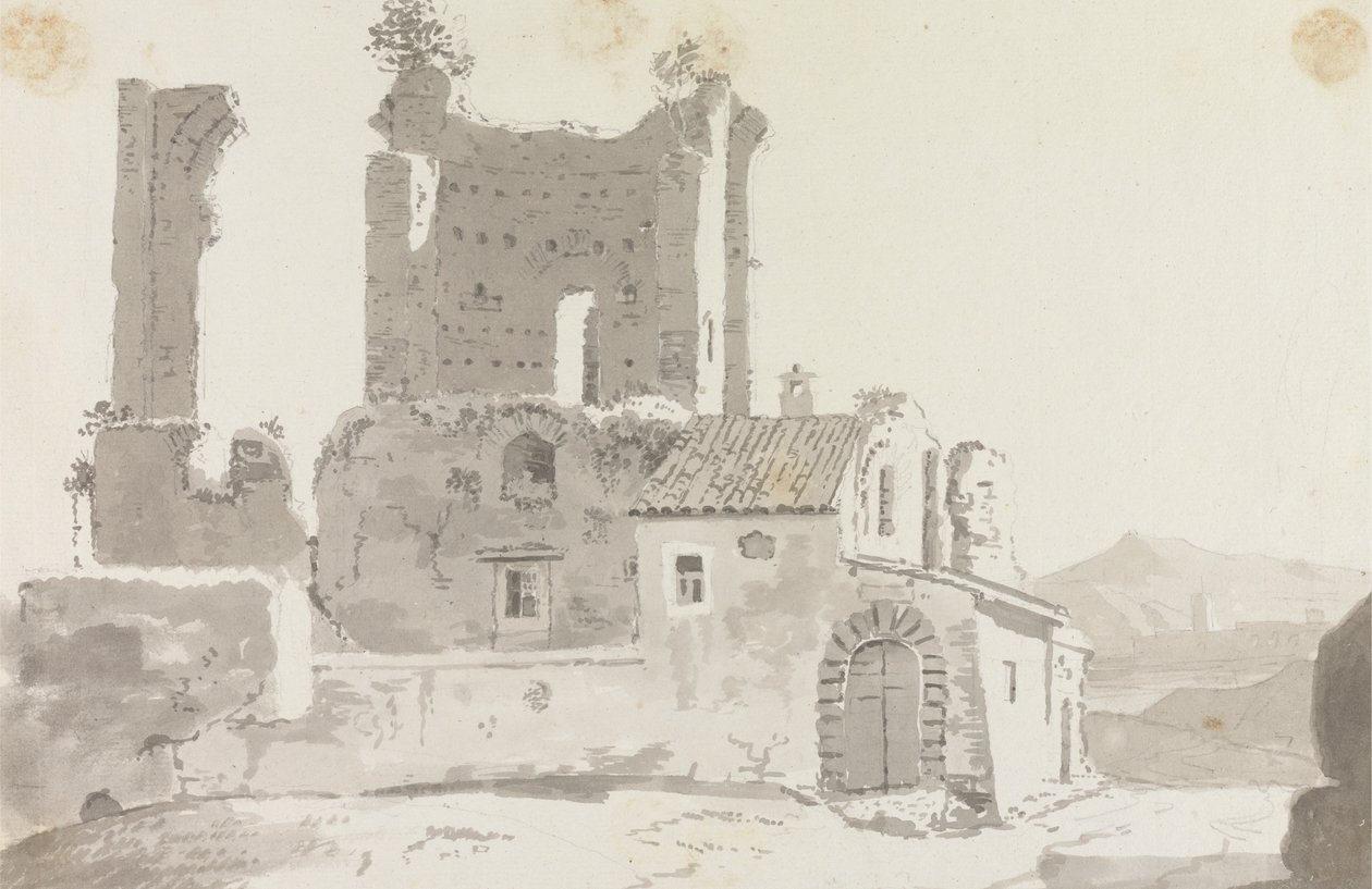 Ruïnes buiten Rome door Sir George Howland Beaumont seventh Baronet