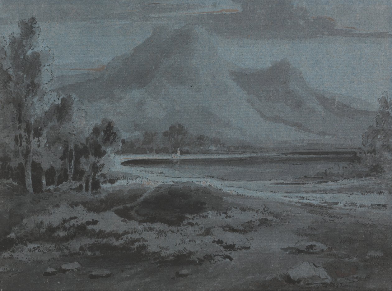 Welsh Landschap door Sir George Howland Beaumont seventh Baronet
