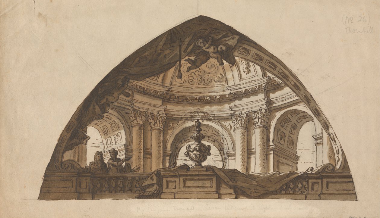 Ontwerp voor een Lunet door Sir James Thornhill
