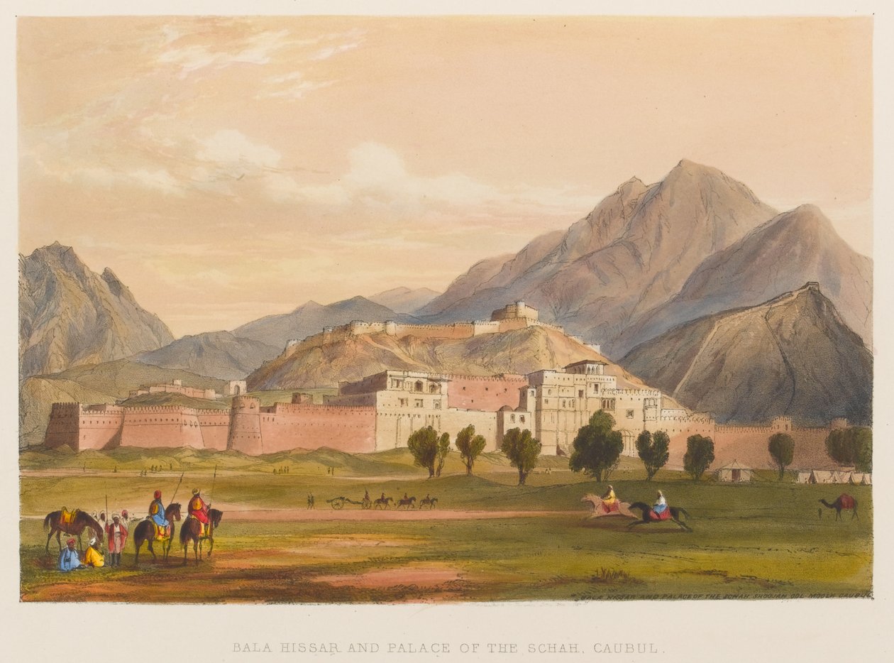 Bala Hissar en Paleis van de Schah, Caubul door Sir Keith A. Jackson