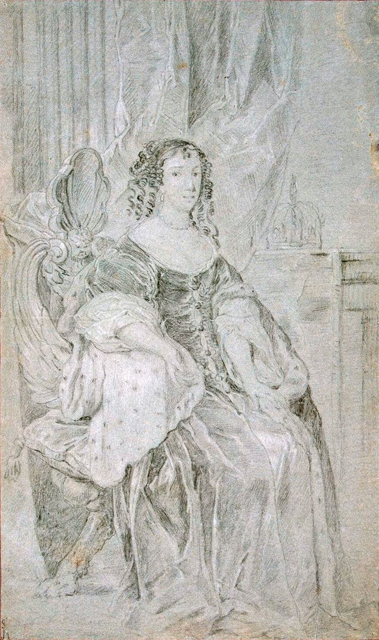 Portret van Catharina van Braganza 1638-1705, 1670s door Sir Peter Lely
