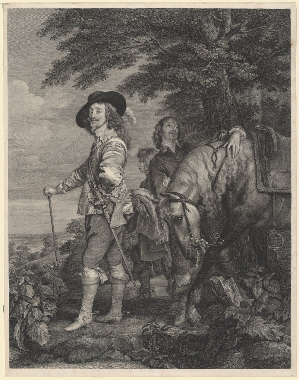 Karel I van Engeland en de Hertog van Hamilton door Sir Robert Strange