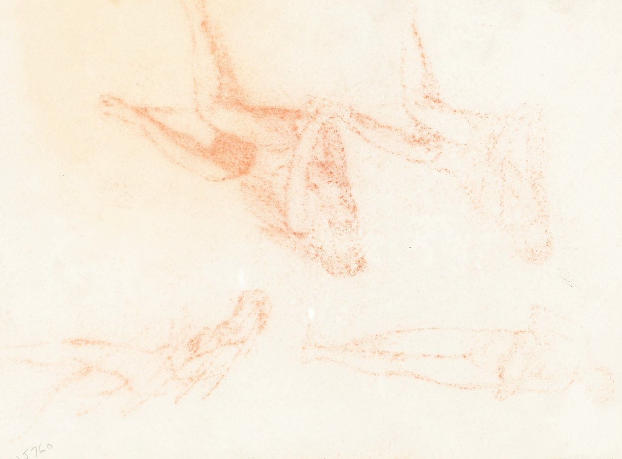 Studies voor "De Wijze en Dwaze Maagden" [recto] door Sir William Blake Richmond