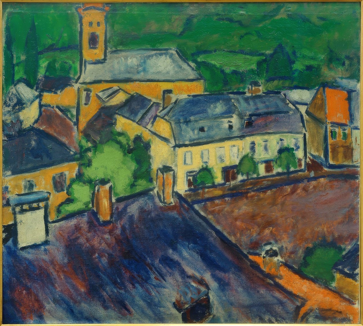 Stadsgezicht (Nagybánya) door Sándor Galimberti