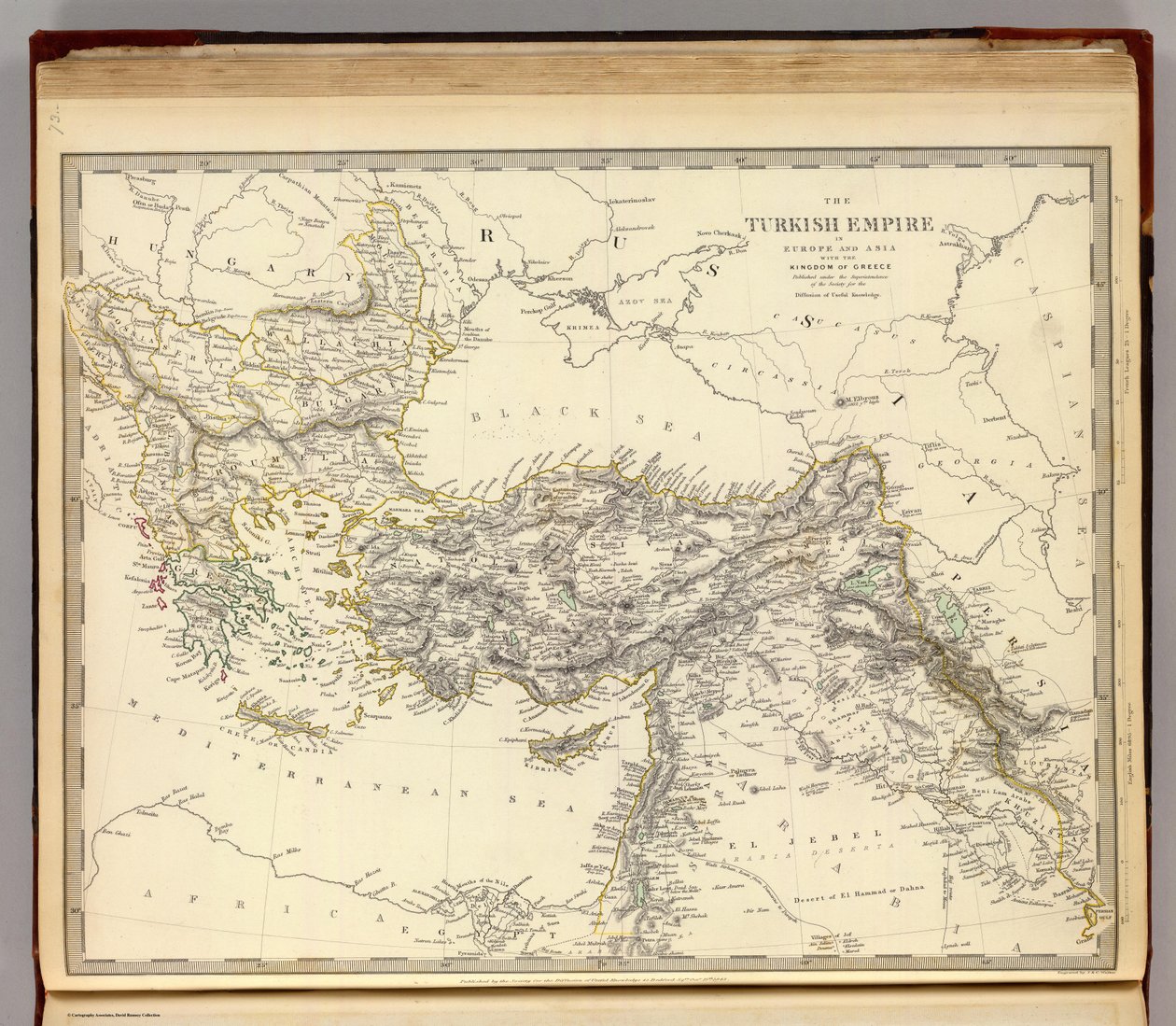 Het Turkse Rijk in Europa en Azië met het Koninkrijk Griekenland door Society for the Diffusion of Useful Knowledge