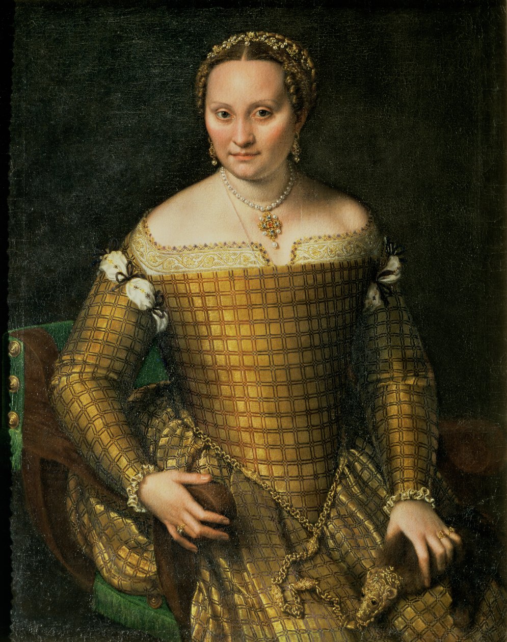 Portret van de moeder van de kunstenaar, Bianca Ponzoni Anguisciola door Sofonisba Anguissola