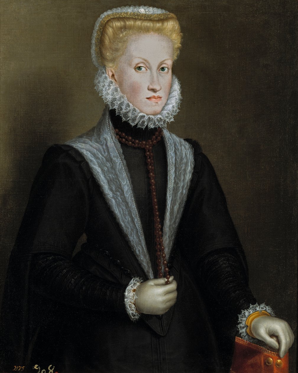 Portret van Anna van Oostenrijk (1549-1580) door Sofonisba Anguissola
