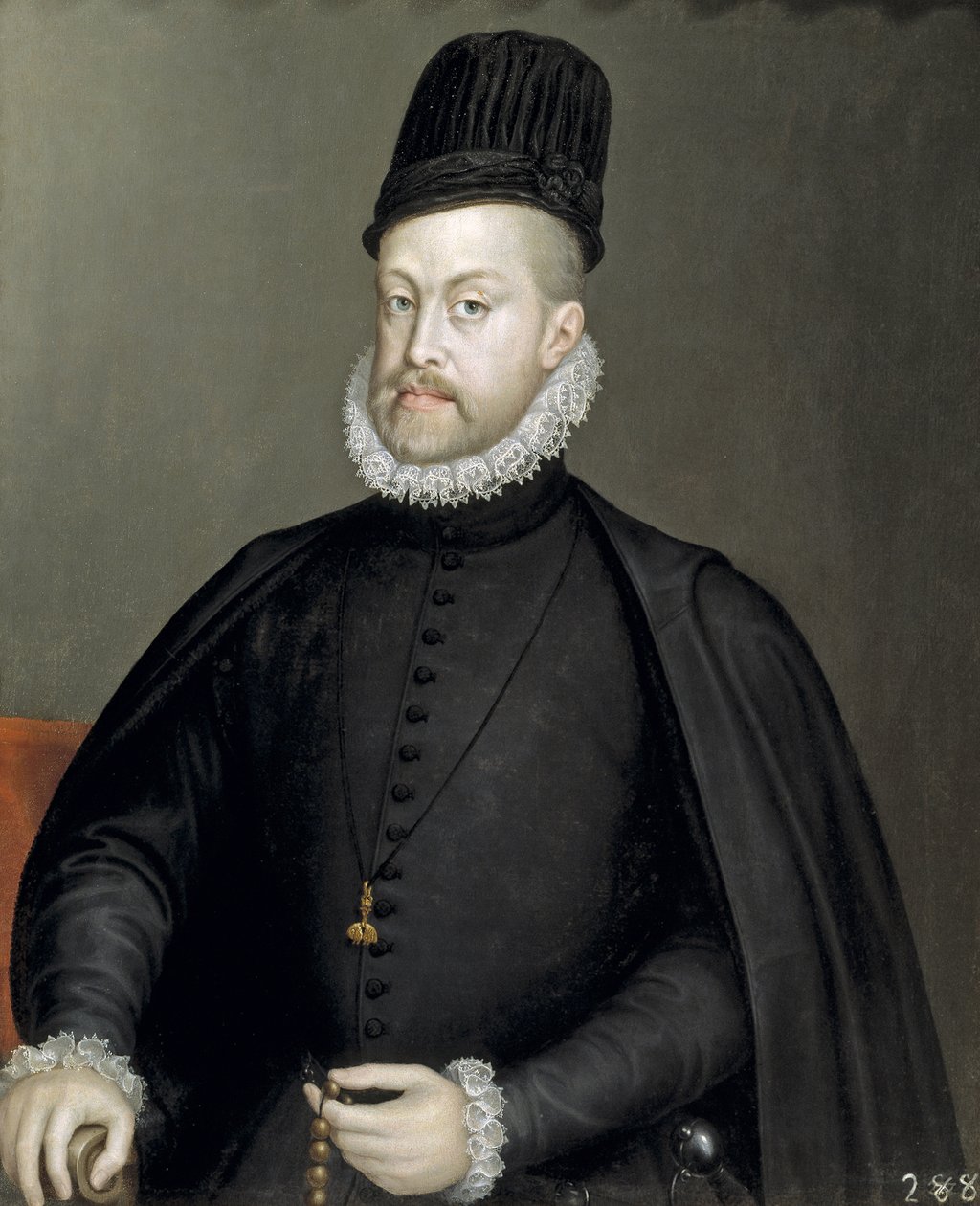 Portret van Filips II 1527-1598, Koning van Spanje en Portugal door Sofonisba Anguissola