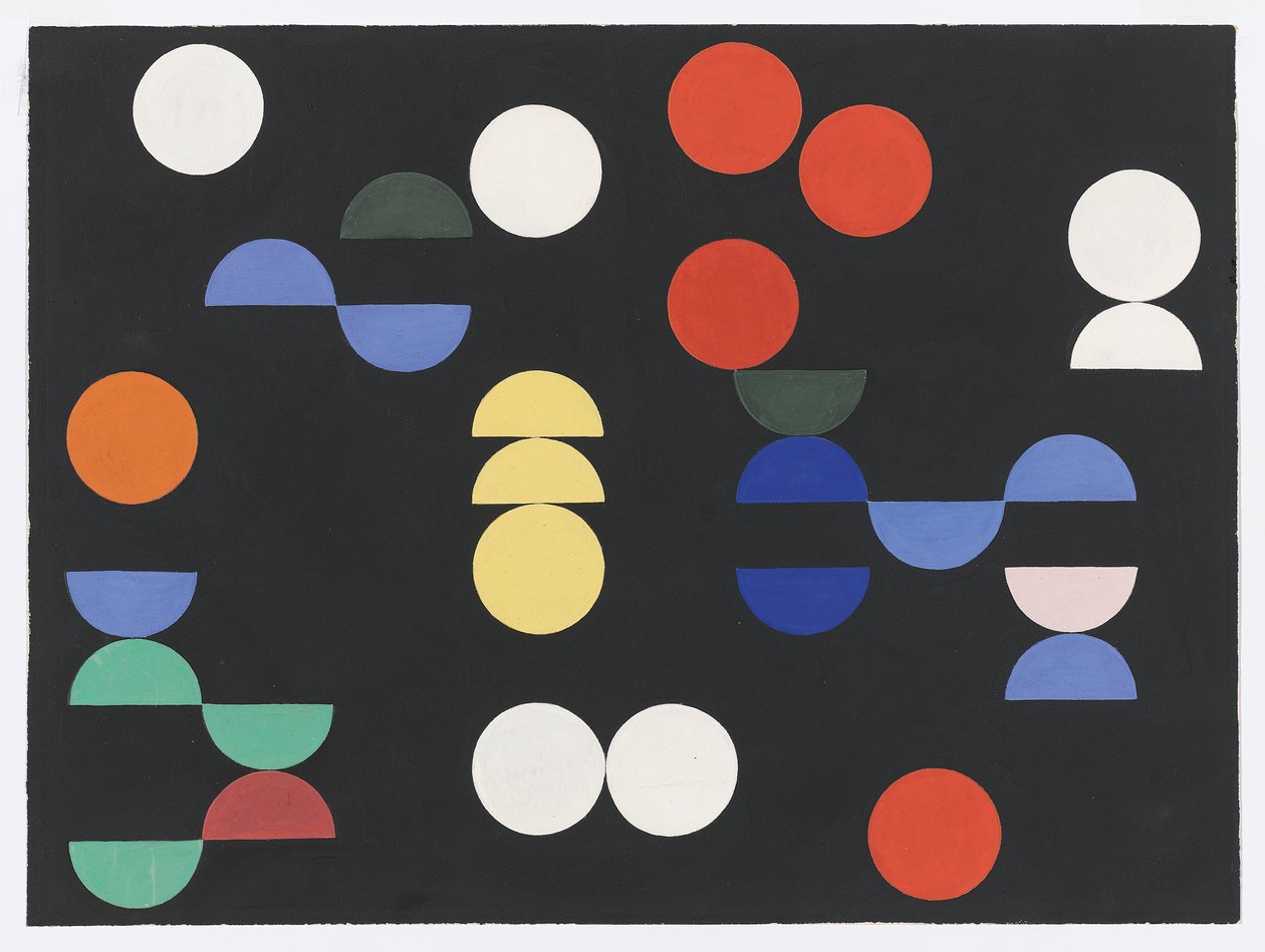 Compositie met Cirkels en Halve Cirkels door Sophie Taeuber Arp