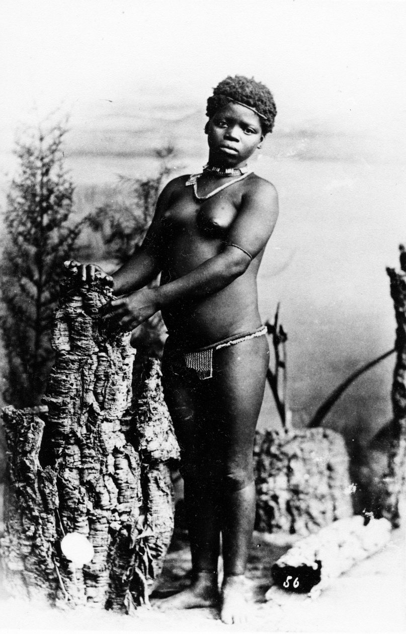 Lulu, een Intombi Zulu Meisje, ca. 1895 door South African Photographer