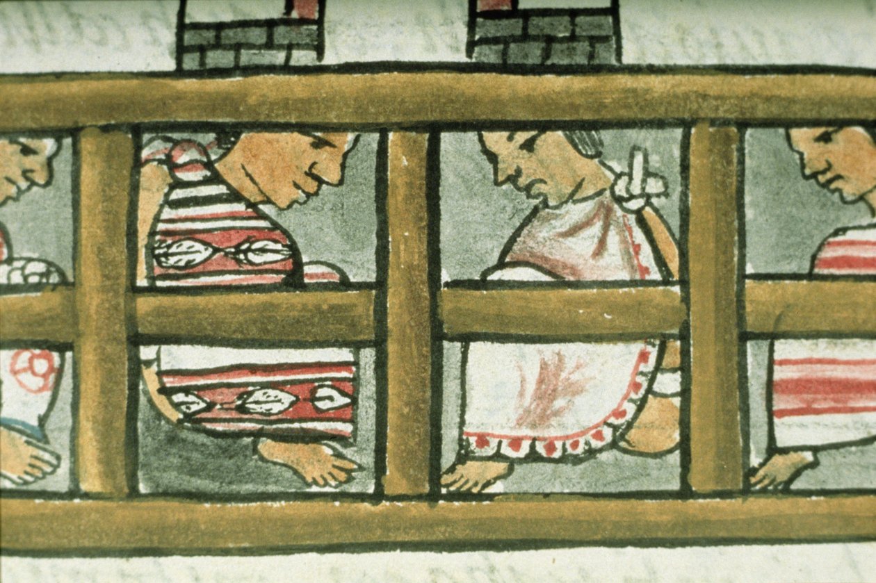 Ms Palat. 218-220 Boek IX Azteekse gevangenen, uit de 