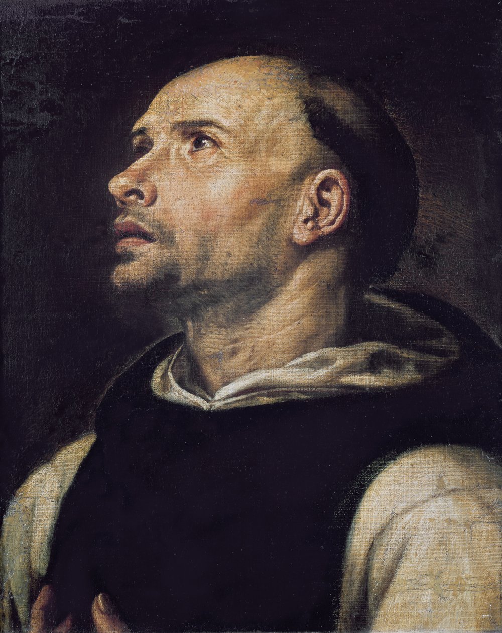 Portret van een monnik door Spanish School