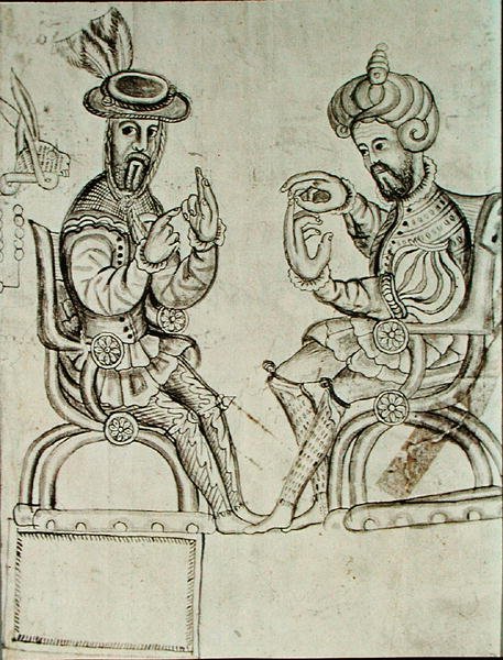 Facsimile kopie van een pagina van de Yanhuitlan codex door Spanish Colonial (after)