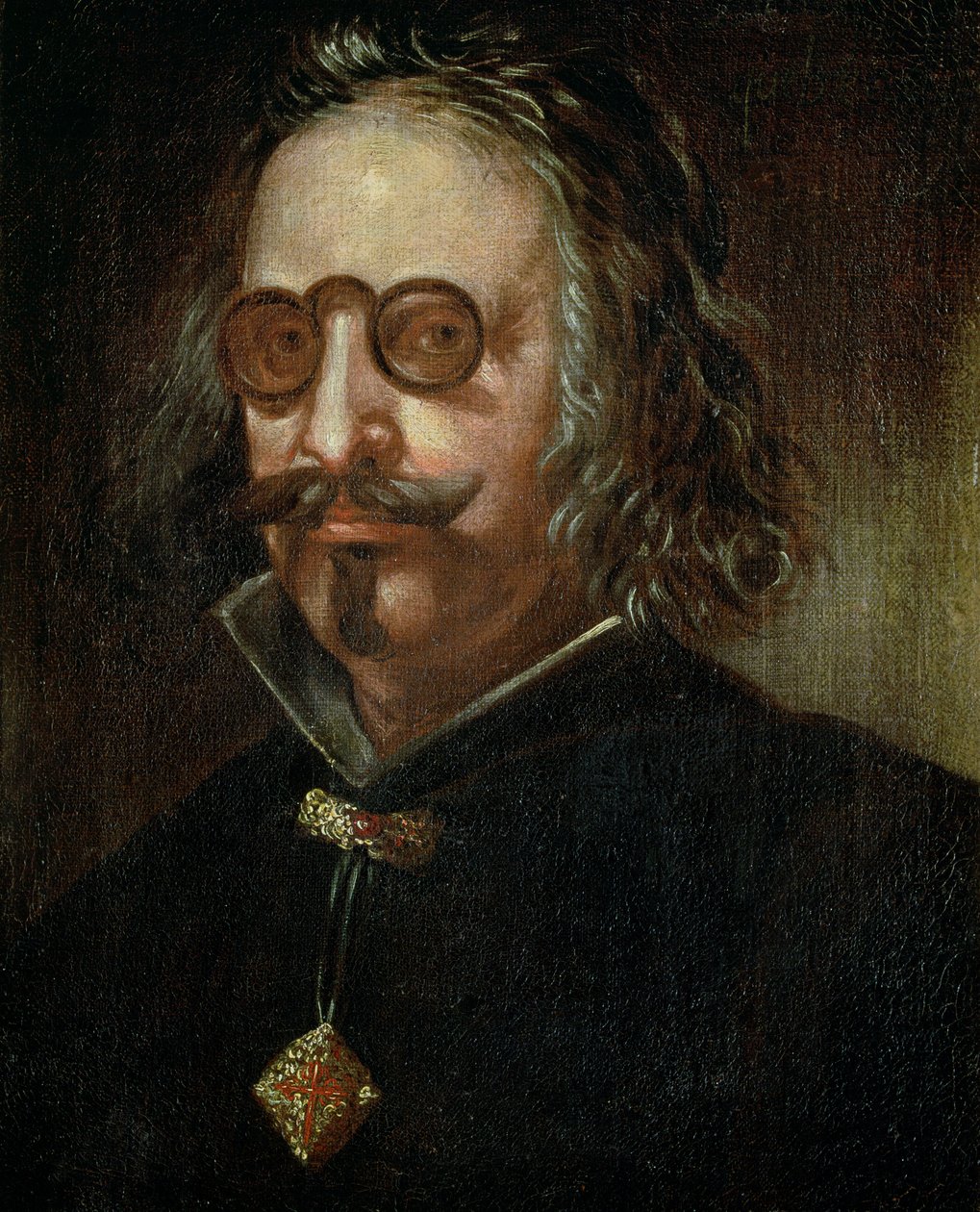 Portret van Francisco de Quevedo y Villegas (1580-1645) door Spanish School